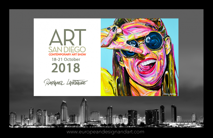 Raphal laventure au salon art san diego en californie