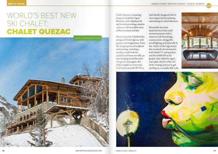 Publication dans le magazine BEST IN TRAVEL